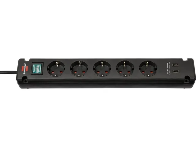 Stekkerdoos Brennenstuhl Bremounta 5 voudig inclusief 2 USB C 3 meter