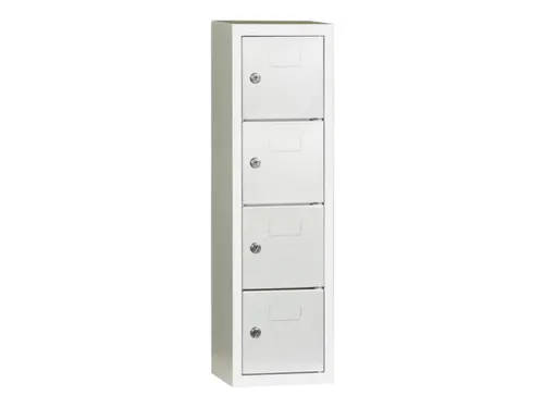 lockerkast,HxBxD 778x225x200mm,1x4vakken,RAL7035,front RAL7035