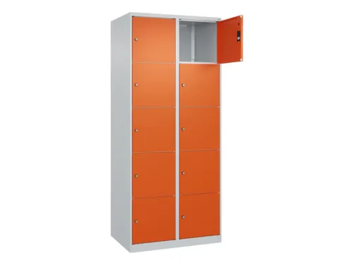 lockerkast,HxBxD 1850x800x500mm,2x5vakken,vak B 400mm,cil.-slot