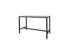 Domino Basic Statafel 180x80x110cm Grijs blad, Zwart onderstel