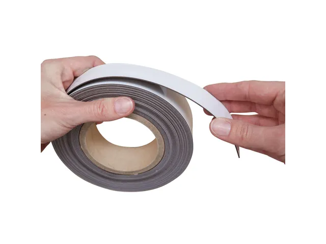 Bande magnétique MAUL 10mx40mmx1mm effaçable blanc