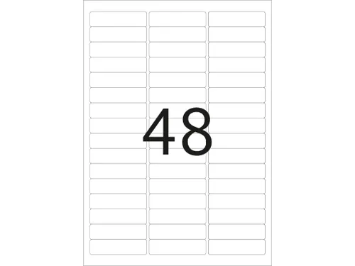 HERMA 10005 Verwijderbare etiketten A4 63,5x16,9mm Wit 1200 stuks