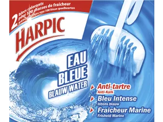 Harpic WC-reiniger blok blauw water marine frisheid 2x 38g - 2
