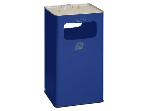 Combi-asbak Hxbxd 750X420X420Mm Vierkant Blauw