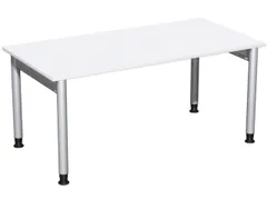 In hoogte verstelbaar bureau,HxBxD 680-820x1600x800mm,blad wit