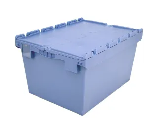 Herbruikbare Stapelbak Dubbelde Bodem 453x800x600mm 153l Deksel - 1