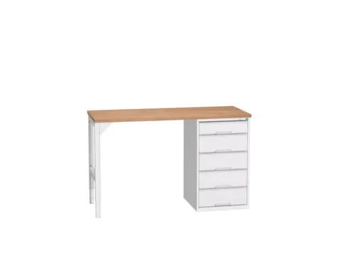 werkbank,HxBxD 930x1500x600mm,multiplexblad,2voeten/1container