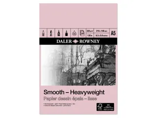 Tekenpapier Daler-Rowney Smooth Heavyweight 220gr A5 natuurlijk wit - 1