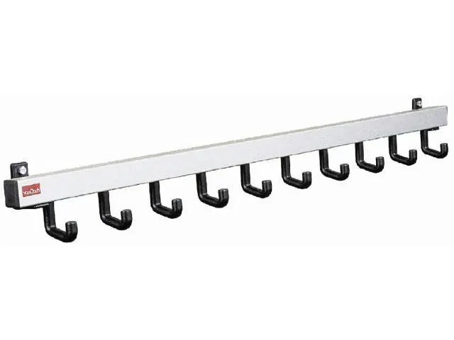 Wandkapstok L X D 1000X 80Mm 10Haken Aluminium/zwart