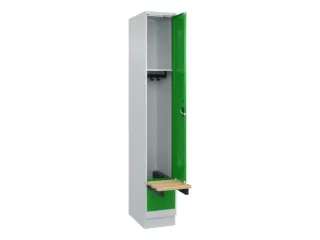 locker met bank,HxBxD 1950x300x815mm,1vak,vak B 300mm,cilinderslot - 1