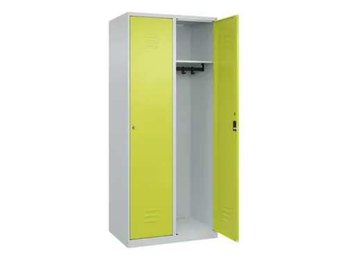 locker,HxBxD 1850x800x500mm,2vak,vak B 400mm,cil.-slot,staand op vloer