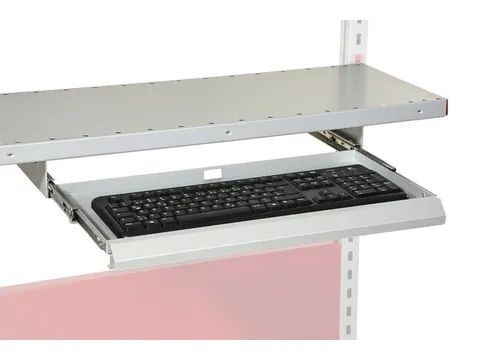 legbord m. uittreklade voor toetsenbord,v. paktafel,BxD 800x300mm