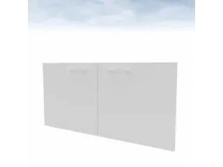 dubbele vleugeldeur,v. scheidingswand,1ordnerhoogte,HxB 860x450mm,hout - 2