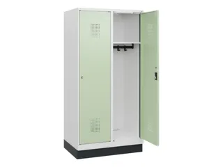 schoollocker,HxBxD 1630x800x500mm,2vak,vak B 400mm,cil.-slot,sokkel - 1