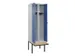 locker met bank,voor scheiding van kleding,HxBxD 2120x600x815mm,2vak