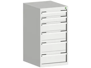 ladekast HxBxD 1000x525x650mm 6laden romp RAL7035 front RAL7035 - 1