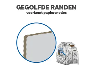Kartonnen speelhuis XL Eenhoorn Bankers Box Play inkleurbaar - 4