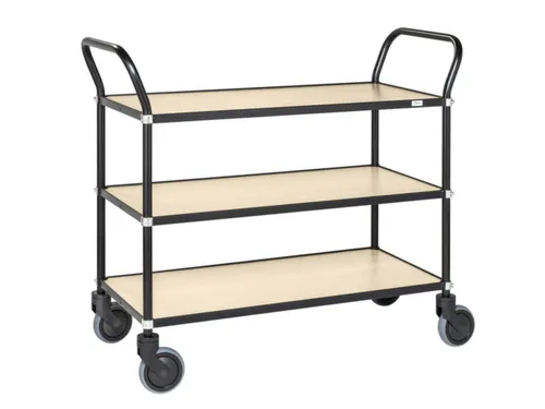 tafelwagen,draagverm. 250kg,3xhouten plaat,laadvl. LxB 950x430mm