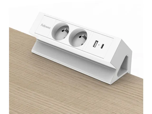 contactdoos Power Desk 2 wit voor België