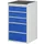 ladekast 1035x580x650mm 5laden cilinderslot RAL7035 RAL5010 metaal