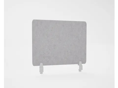 Akoestisch PET-vilt scheidingsscherm bureau lichtgrijs 60x75cm