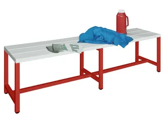 omkleedbank,HxLxD 430x1500x370mm,onderstel RAL3000 - 2