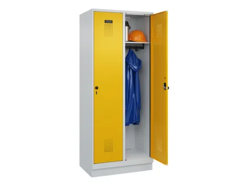 locker,HxBxD 1950x800x500mm,2vak,vak B 400mm,draaigrendel,sokkel