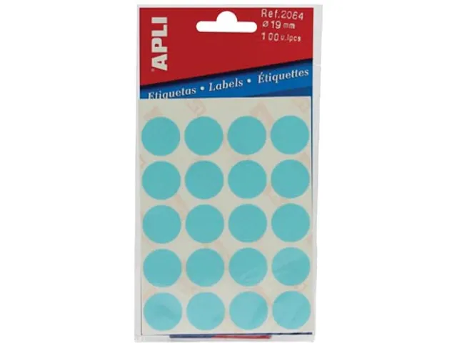 Apli Ronde Etiketten Ø19mm Blauw