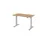 Elektrisch Zit-sta Bureau 720-1190x1200x670mm Eiken T-voet zilver