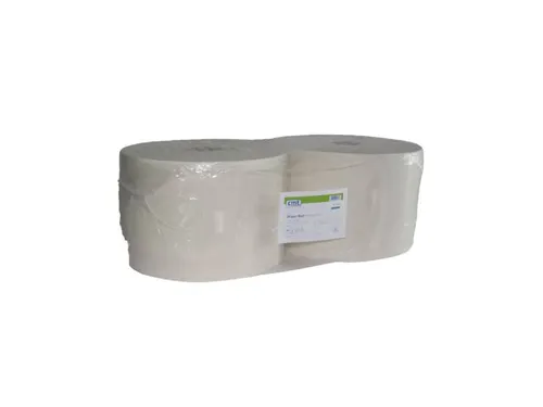 CMT Poetsrol Industrie Eco recycled met koker 1-laags 23cm wit 2 rol