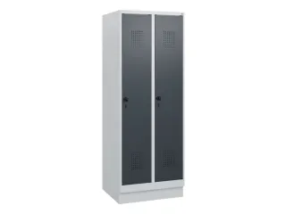 schoollocker,HxBxD 1630x600x500mm,2vak,vak B 300mm,draaigrendel,sokkel - 2