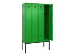 locker,HxBxD 2120x1200x500mm,4vak,vak B 300mm,cil.-slot,voetonderstel