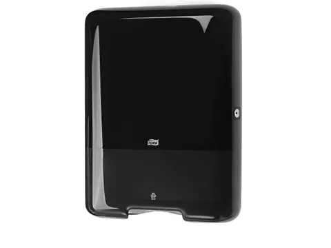 Tork 553008 H3 C-vouw en Z-vouw Handdoek Dispenser Elevation Zwart