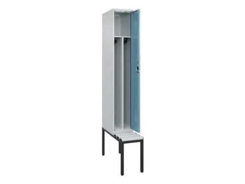 locker met bank,voor scheiding van kleding,HxBxD 2120x300x815mm,1vak