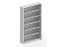 kantoorstelling grondveld HxBxD 2200x1306x335mm 6 OH Stalen Ral7035