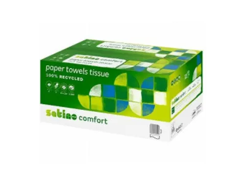 Handdoeken Comfort V-vouw rec wit 2-laags 25x23cm 3200st (277200)