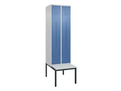 Z-garderobekast,HxBxD 2120x600x815mm,2vak,vak B 300mm,cil.-slot