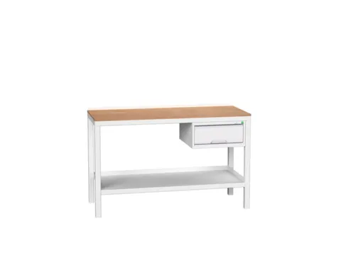 werkbank,HxBxD 930x1500x600mm,multiplexblad,4voeten,uitrusting: lade