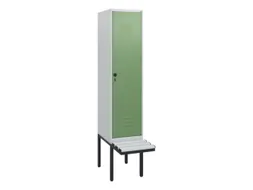 locker met bank,HxBxD 1950x400x815mm,1vak,vak B 400mm,draaigrendel