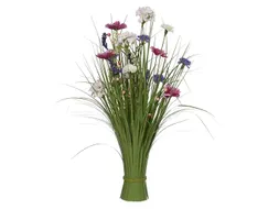 Kunstgras Everlands met bloemen assorti 70cm polyester