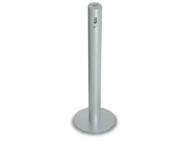 Asbakstaander Aluminium 1041x100mm Voetplaat D 356mm Nieuwzilver