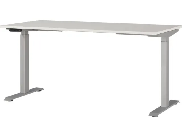 Elektrisch ihv bureau,HxBxD 720-1200x1600x800mm,blad lichtgrijs