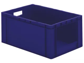 Euronorm-stapelbak 51liter Blauw 270x600x400mm Wanden/bodem Gesloten - 1