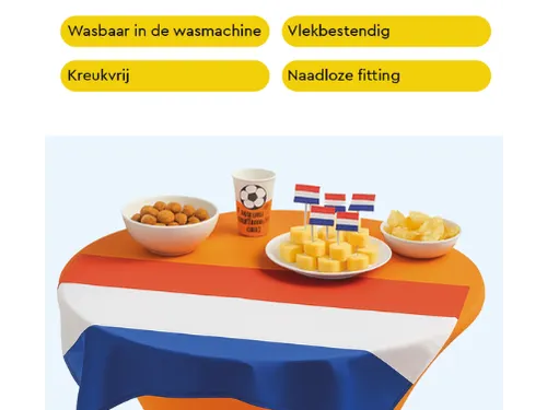 Tafelrok BRASQ voor statafel 80cm oranje