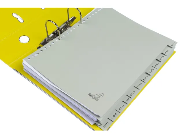 Tabblad Kangaro A4 180 gr grijs karton 23-gaats 12-delig jan-dec