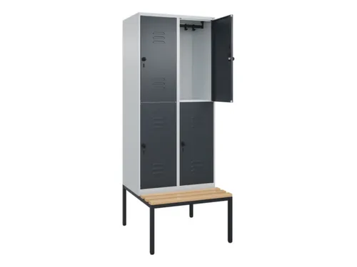 Dubbeldekse dekenkist,HxBxD 2120x800x815mm,2x2vak.,vak B 400mm
