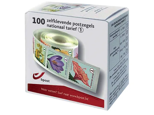 Timbres Belgique Valeur 1 Autocollant 100pcs