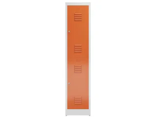 Dubbeldekse garderobekast 1800x415x500mm 2vak B400mm RAL7035 RAL3000 - 2