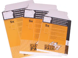 Envelop CleverPack karton B4 250x353mm wit pak à 5 stuks - 1