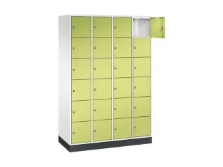 lockerkast,HxBxD 1950x1220x500mm,4x6vakken,cil.-slot,sokkel - 1